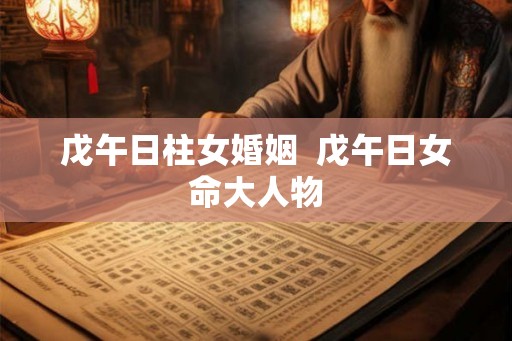 戊午日柱女婚姻  戊午日女命大人物