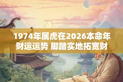 1974年属虎在2026本命年财运运势 脚踏实地拓宽财路