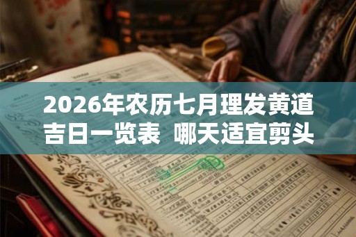 2026年农历七月理发黄道吉日一览表 哪天适宜剪头发理发 2026年农历七月理发黄道吉日一览表 哪天适宜剪头发理发