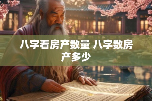 八字看房产数量 八字数房产多少