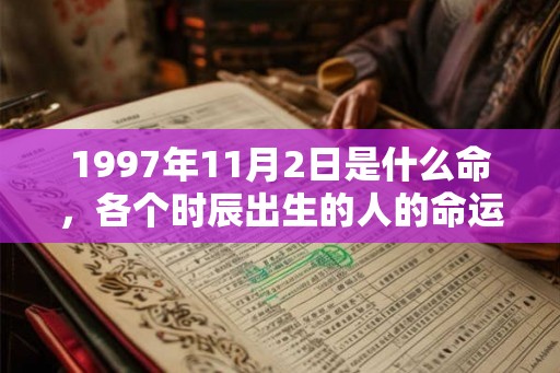 1997年11月2日是什么命,各个时辰出生的人的命运 1997年11月2日是什么命,各个时辰出生的人的命运