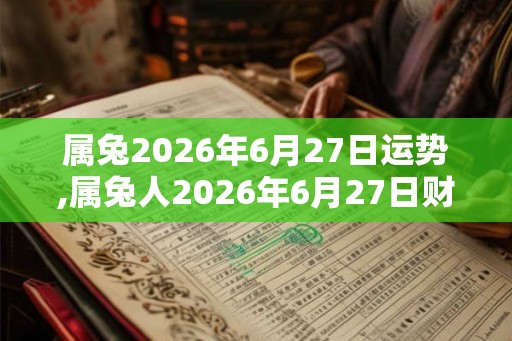 属兔2026年6月27日运势,属兔人2026年6月27日财运,生肖兔2026年6月27日运势 属兔2026年6月27日运势,属兔人2026年6月27日财运,生肖兔2026年6月27日运势