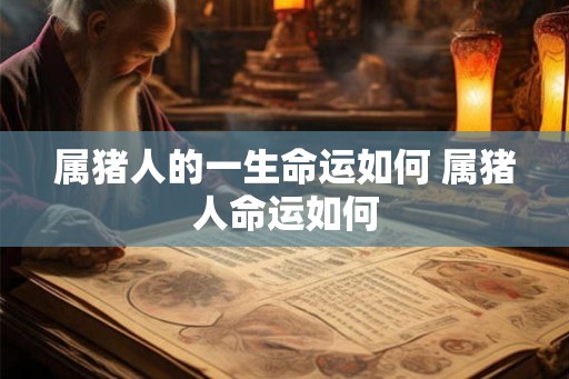 属猪人的一生命运如何 属猪人命运如何