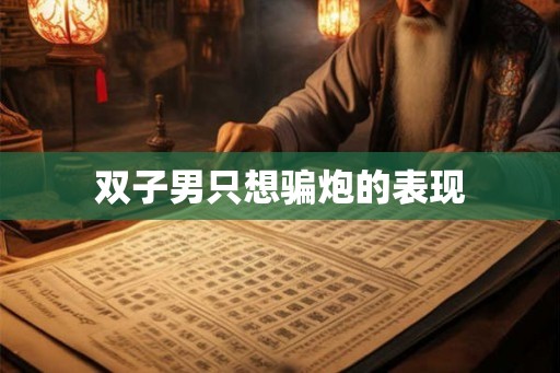 双子男只想骗炮的表现