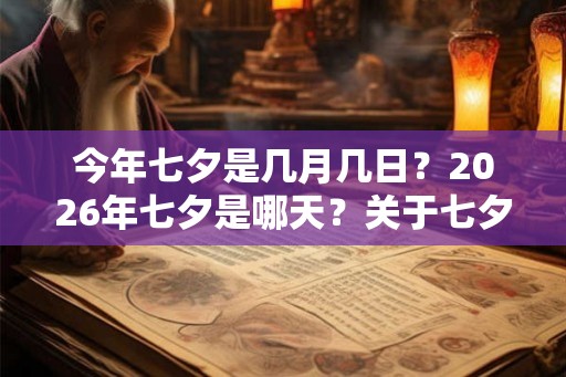 今年七夕是几月几日?2026年七夕是哪天?关于七夕的歌谣你知道吗? 今年七夕是几月几日?2026年七夕是哪天?关于七夕的歌谣你知道吗?