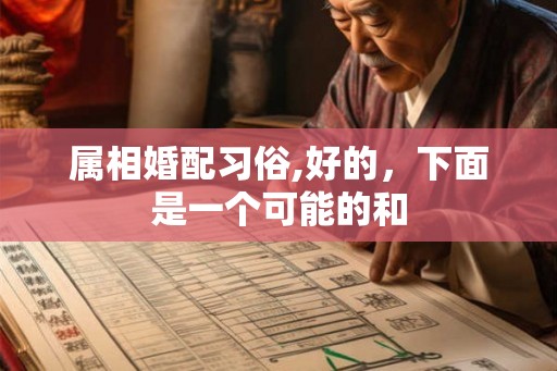 属相婚配习俗,好的，下面是一个可能的和