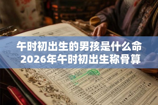 午时初出生的男孩是什么命 2026年午时初出生称骨算命