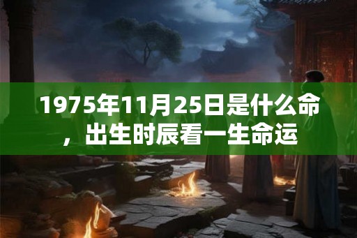 1975年11月25日是什么命，出生时辰看一生命运