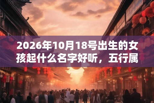 2026年10月18号出生的女孩起什么名字好听，五行属什么