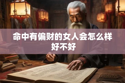 命中有偏财的女人会怎么样 好不好