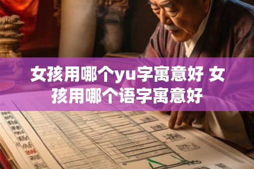 女孩用哪个yu字寓意好 女孩用哪个语字寓意好