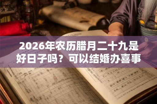 2026年农历腊月二十九是好日子吗？可以结婚办喜事吗？
