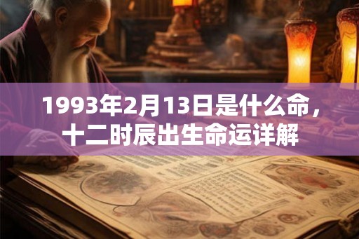 1993年2月13日是什么命，十二时辰出生命运详解