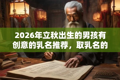 2026年立秋出生的男孩有创意的乳名推荐,取乳名的注意事项有哪些? 2026年立秋出生的男孩有创意的乳名推荐,取乳名的注意事项有哪些?