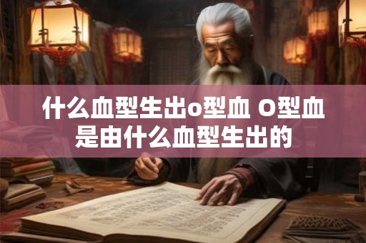 什么血型生出o型血 O型血是由什么血型生出的
