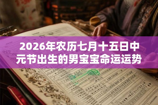2026年农历七月十五日中元节出生的男宝宝命运运势解析
