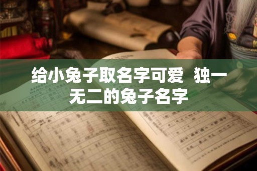 给小兔子取名字可爱  独一无二的兔子名字