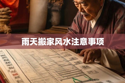 雨天搬家风水注意事项