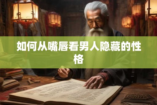 如何从嘴唇看男人隐藏的性格