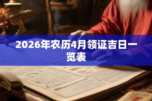 2026年农历4月领证吉日一览表