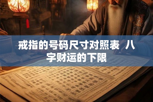 戒指的号码尺寸对照表 八字财运的下限 戒指的号码尺寸对照表 八字财运的下限