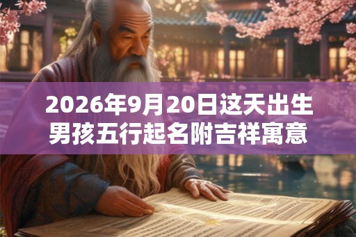 2026年9月20日这天出生男孩五行起名附吉祥寓意 2026年9月20日这天出生男孩五行起名附吉祥寓意