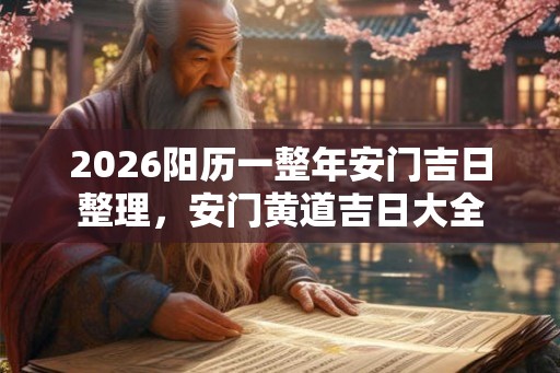 2026阳历一整年安门吉日整理，安门黄道吉日大全