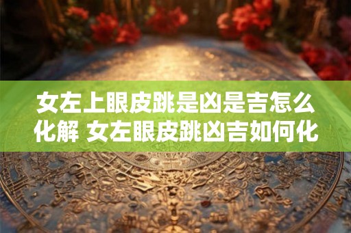 女左上眼皮跳是凶是吉怎么化解 女左眼皮跳凶吉如何化解