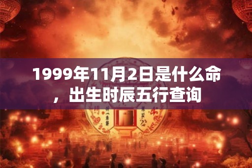 1999年11月2日是什么命，出生时辰五行查询