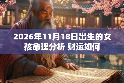 2026年11月18日出生的女孩命理分析 财运如何