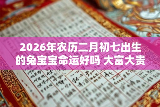 2026年农历二月初七出生的兔宝宝命运好吗 大富大贵吗