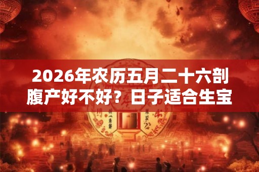 2026年农历五月二十六剖腹产好不好?日子适合生宝宝吗? 2026年农历五月二十六剖腹产好不好?日子适合生宝宝吗?