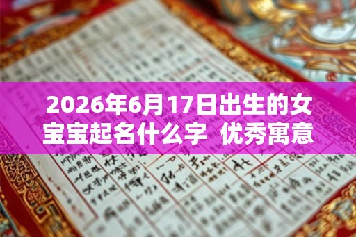 2026年6月17日出生的女宝宝起名什么字  优秀寓意