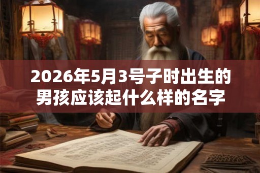 2026年5月3号子时出生的男孩应该起什么样的名字