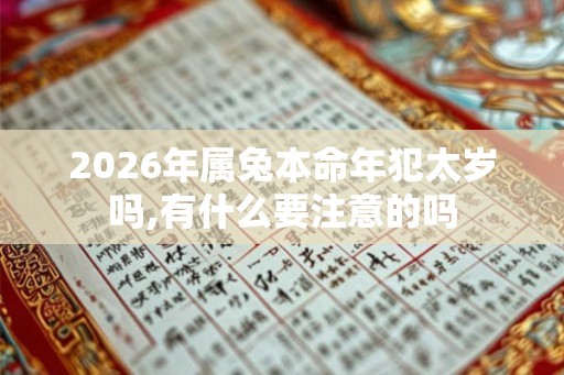 2026年属兔本命年犯太岁吗,有什么要注意的吗