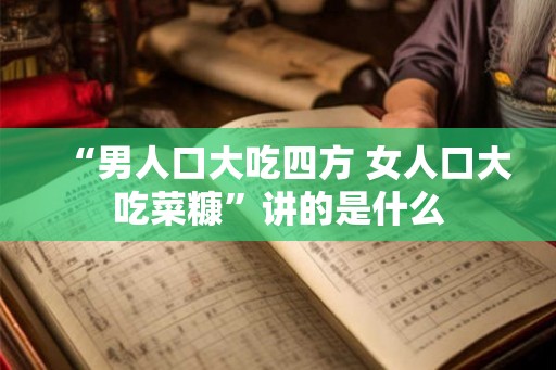 “男人口大吃四方 女人口大吃菜糠”讲的是什么