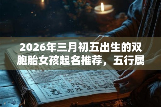 2026年三月初五出生的双胞胎女孩起名推荐，五行属什么