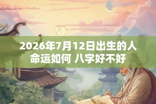2026年7月12日出生的人命运如何 八字好不好 2026年7月12日出生的人命运如何 八字好不好