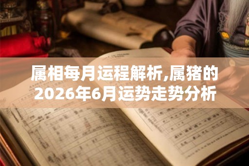 属相每月运程解析,属猪的2026年6月运势走势分析