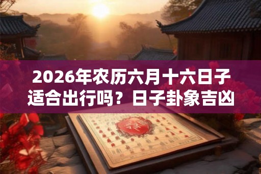 2026年农历六月十六日子适合出行吗？日子卦象吉凶？