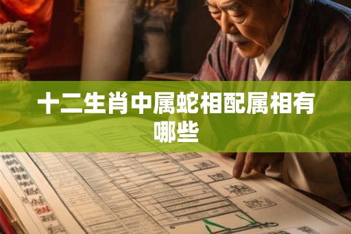 十二生肖中属蛇相配属相有哪些
