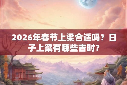 2026年春节上梁合适吗？日子上梁有哪些吉时？