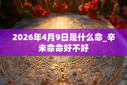 2026年4月9日是什么命_辛未命命好不好