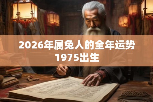 2026年属兔人的全年运势1975出生