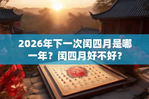 2026年下一次闰四月是哪一年？闰四月好不好？