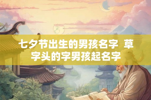七夕节出生的男孩名字  草字头的字男孩起名字