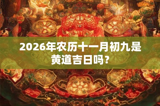 2026年农历十一月初九是黄道吉日吗？