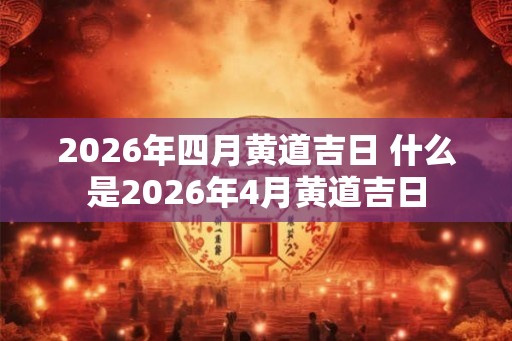 2026年四月黄道吉日 什么是2026年4月黄道吉日