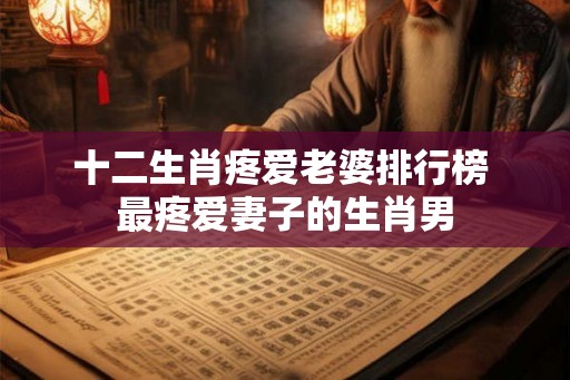 十二生肖疼爱老婆排行榜 最疼爱妻子的生肖男