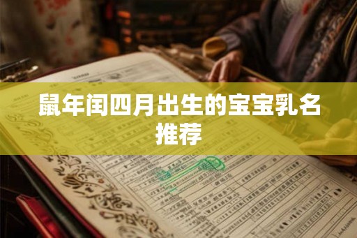 鼠年闰四月出生的宝宝乳名推荐